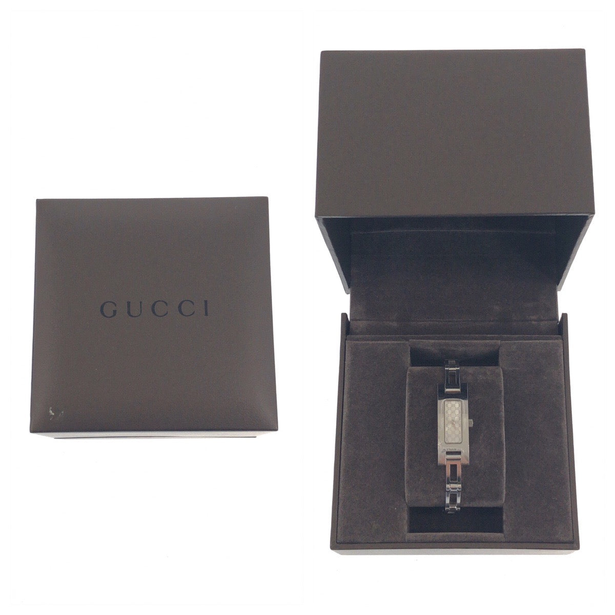 GUCCI グッチ バングルウォッチ シルバー ステンレススチール 3900L 腕時計 クオーツ シルバー文字盤 レディース AB24