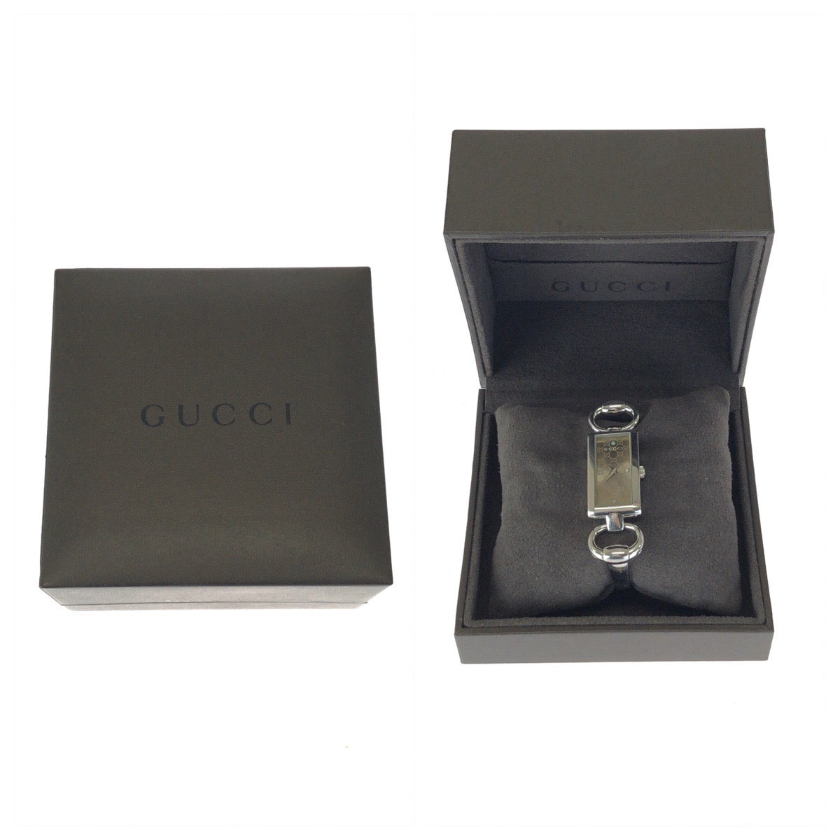 GUCCI グッチ ホースビット トルナヴォーニ GG柄 ブラウン シルバー金具 ステンレススチール YA119508 腕時計 クオーツ ブラウン文字盤 レディース AB30