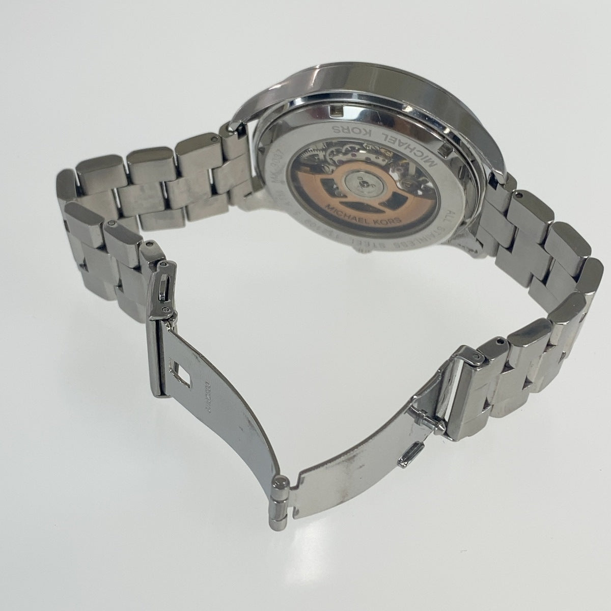 Michael Kors マイケルコース MERRIK シルバー ブラック ステンレススチール MK9037 スケルトン 腕時計 メンズ A9