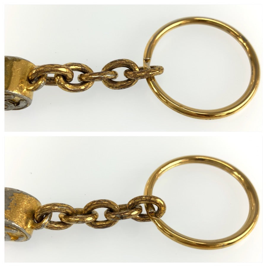 CHANEL シャネル ヴィンテージ ココマーク ホイッスル ゴールド メッキ キーホルダー キーリング 95P刻印 レディース B22