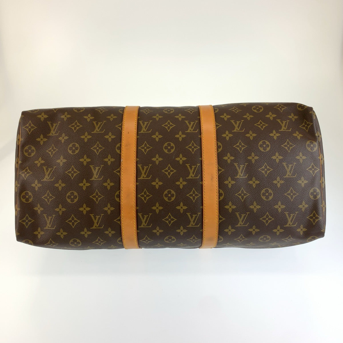 LOUIS VUITTON ルイヴィトン モノグラム キーポル50 ブラウン ゴールド金具 PVC / レザー M41426 ボストンバッグ 男女兼用 レディース B76