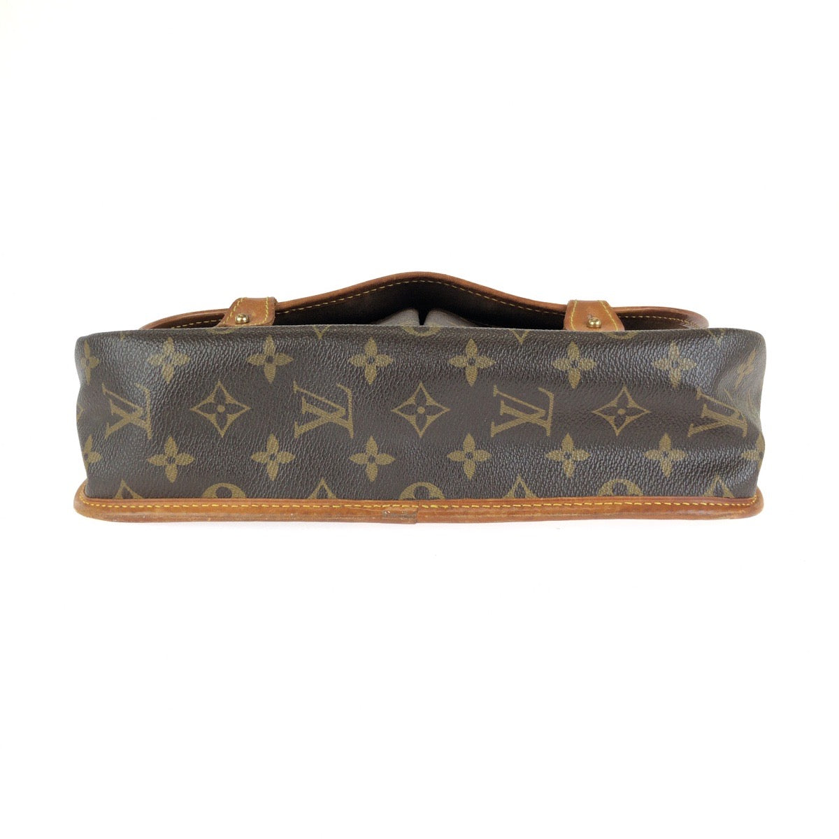 LOUIS VUITTON ルイヴィトン モノグラム ジベシエールMM ブラウン ゴールド金具 PVC / レザー M42247 ショルダーバッグ メッセンジャーバッグ レディース B42