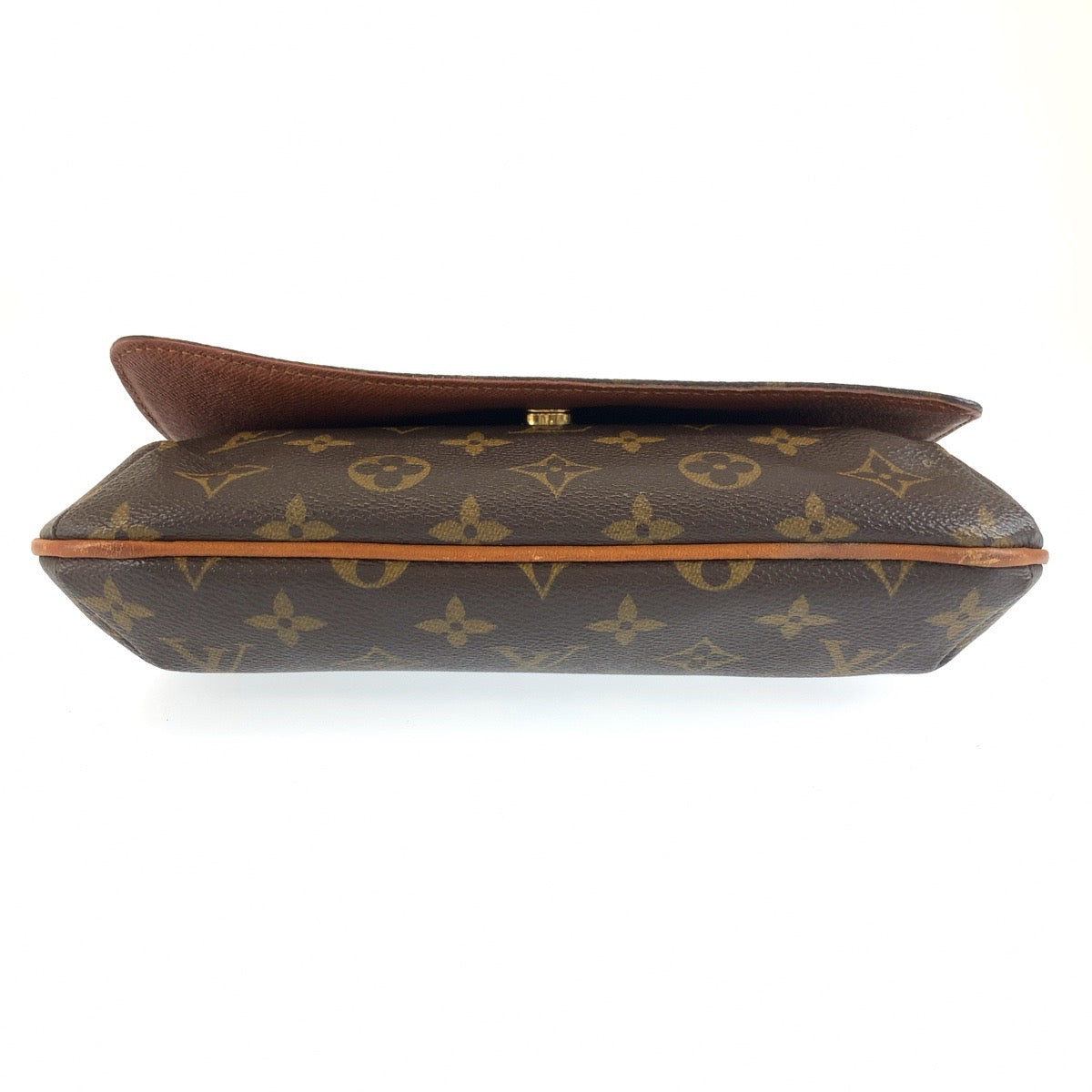 LOUIS VUITTON ルイヴィトン モノグラム ミュゼットタンゴ ブラウン ゴールド金具 PVC / レザー M51257 ショルダーバッグ レディース AB53
