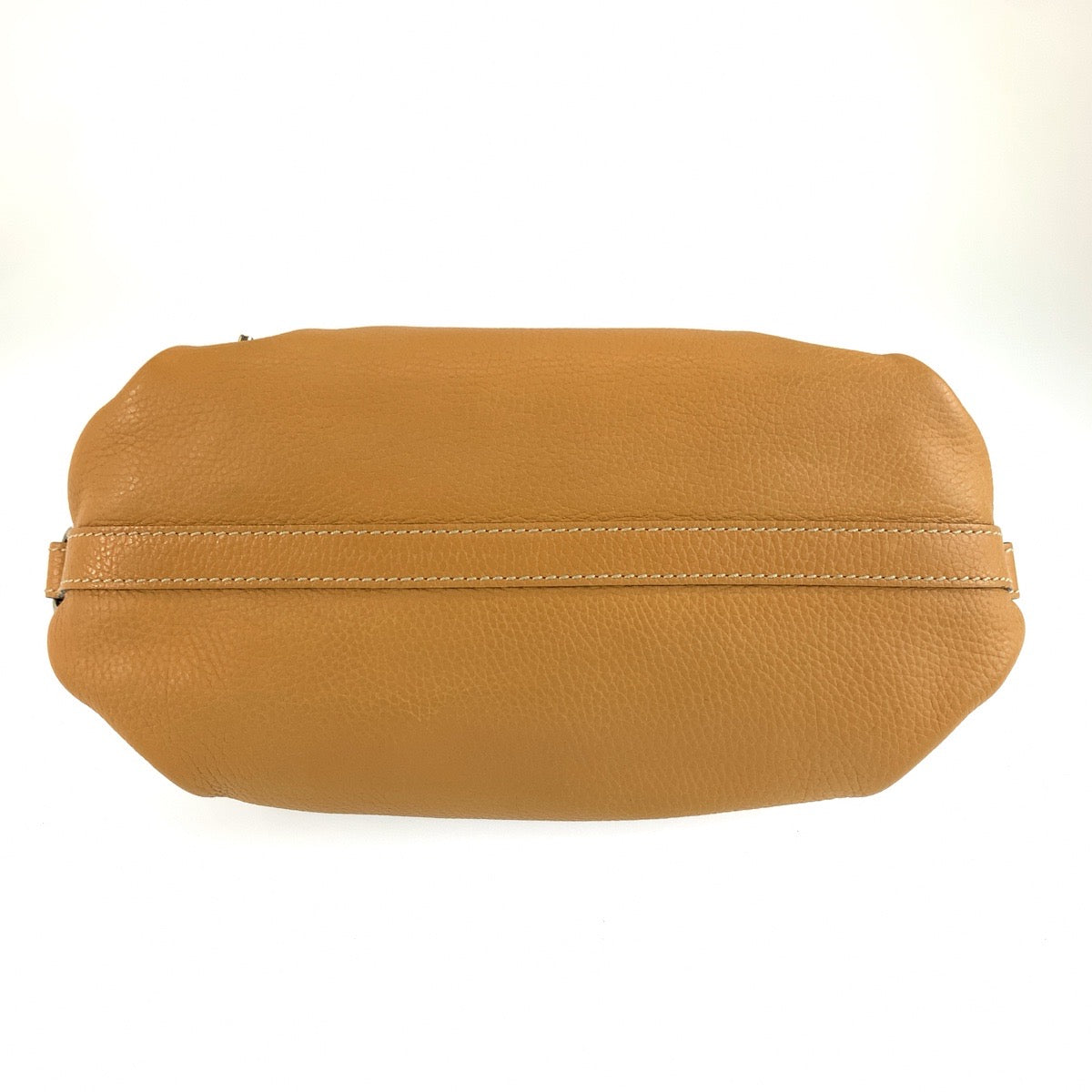 TOD’S トッズ ベージュ シルバー金具 レザー ショルダーバッグ ハンドバッグ レディース ABP19