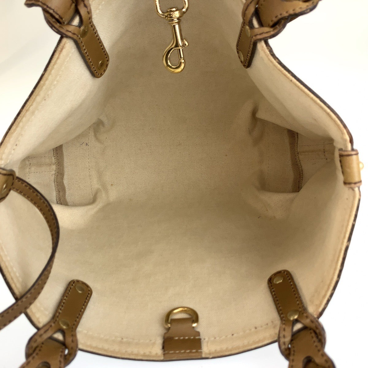 GUCCI グッチ ブラウン ベージュ ゴールド金具 GGキャンバス / レザー 269878 トートバッグ ハンドバッグ レディース AB44