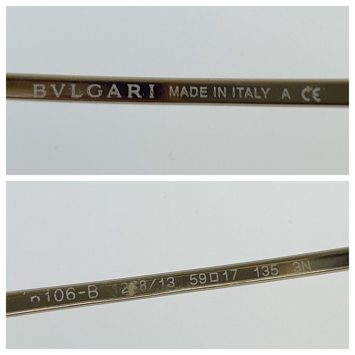 BVLGARI ブルガリ ディーバ ブラウン ゴールド メタル サングラス ラウンド レディース ABP24