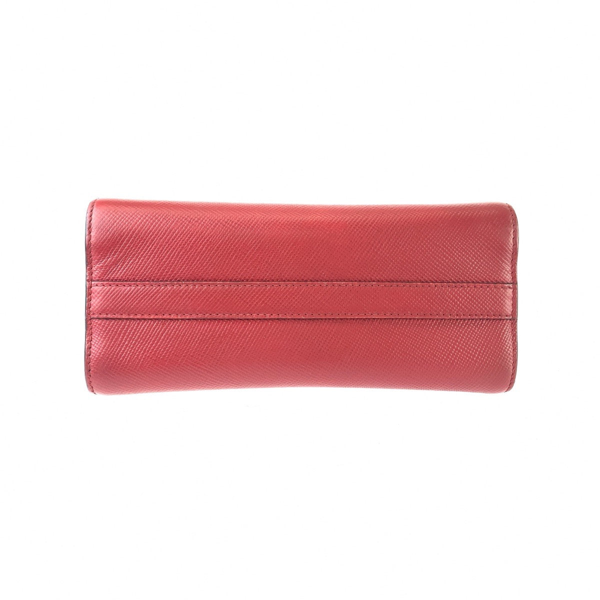 PRADA プラダ サフィアーノ レッド シルバー金具 レザー チェーンショルダーバッグ ポシェット レディース ABP87
