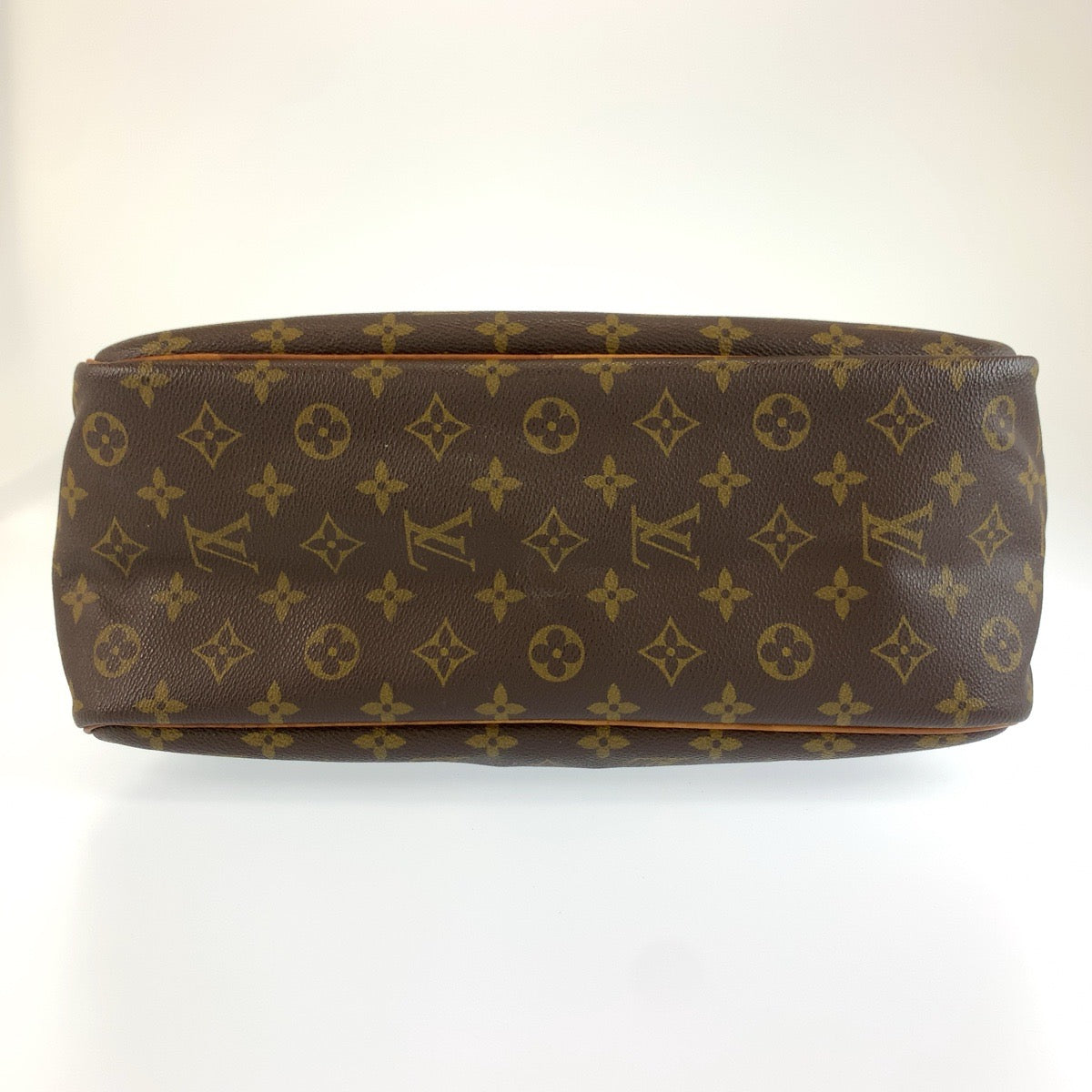 LOUIS VUITTON ルイヴィトン モノグラム ドーヴィル ブラウン ゴールド金具 PVC / レザー M47270 ハンドバッグ ボストンバッグ レディース B37