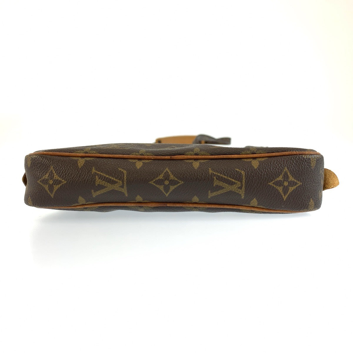 LOUIS VUITTON ルイヴィトン モノグラム マルリーバンドリエール ブラウン ゴールド金具 PVC / レザー M51828 ショルダーバッグ ポシェット レディース B44