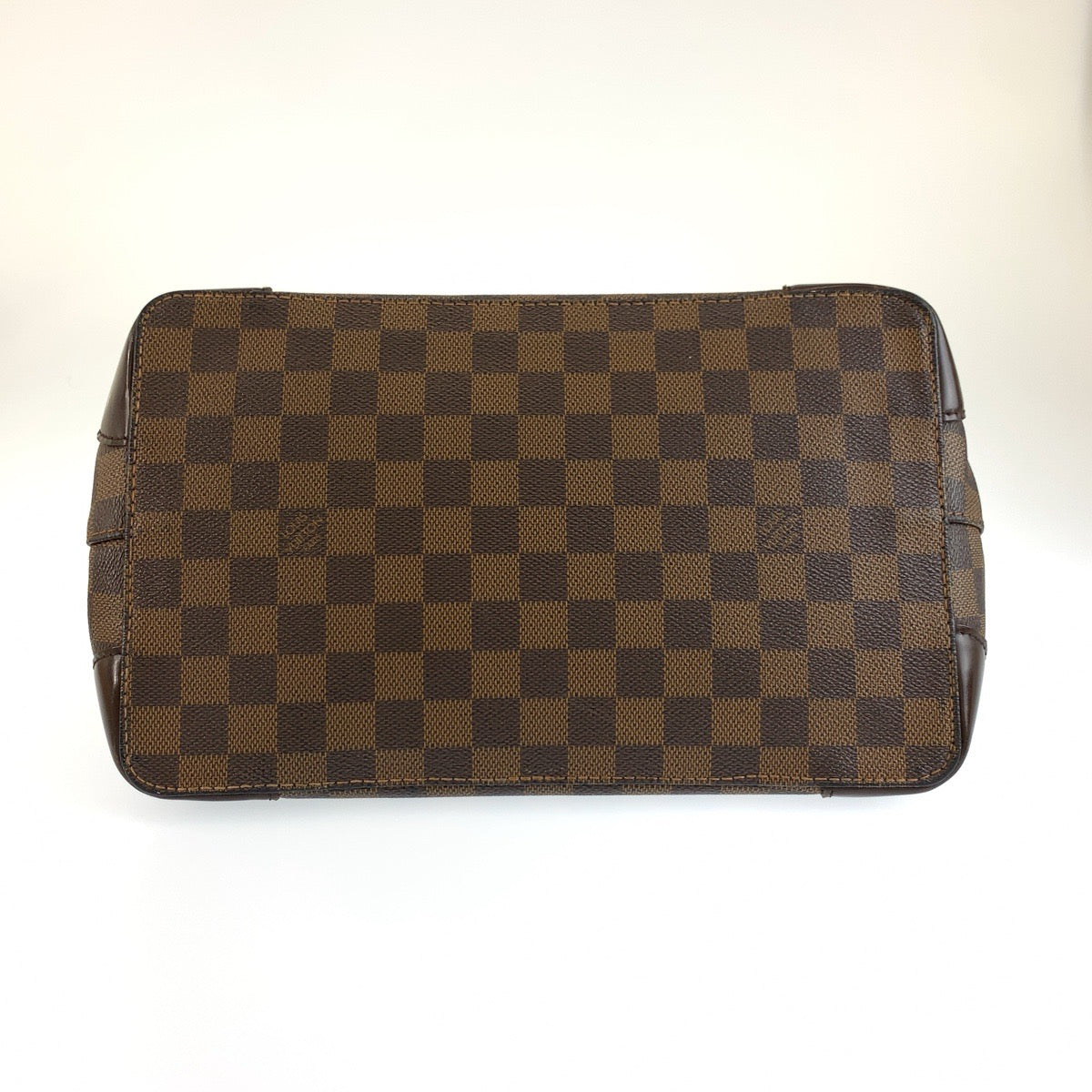LOUIS VUITTON ルイ ヴィトン ダミエ ハムステッド PM ブラウン ゴールド金具 PVC / レザー N51205 ハンドバッグ トートバッグ レディース AB46