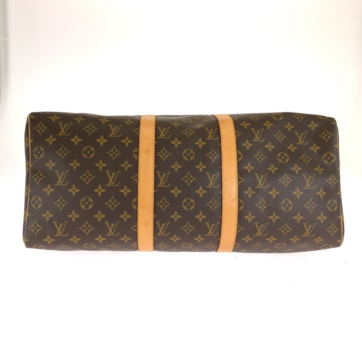 LOUIS VUITTON ルイヴィトン モノグラム キーポル50 ブラウン ゴールド金具 PVC / レザー M41426 ボストンバッグ 旅行バッグ 男女兼用 メンズ AB80