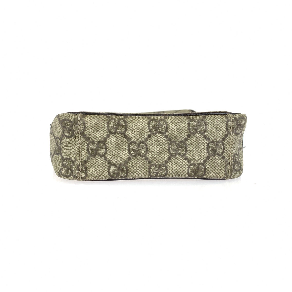 GUCCI グッチ ベージュ ブラウン シルバー金具 GGスプリームキャンバス / レザー 122754 ショルダーバッグ ポシェット レディース ABP30