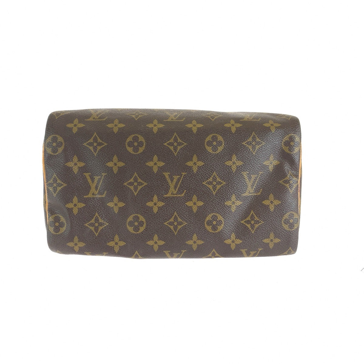 LOUIS VUITTON ルイヴィトン モノグラム スピーディ25 ブラウン ゴールド金具 PVC / レザー M41528 ハンドバッグ ミニボストンバッグ レディース B