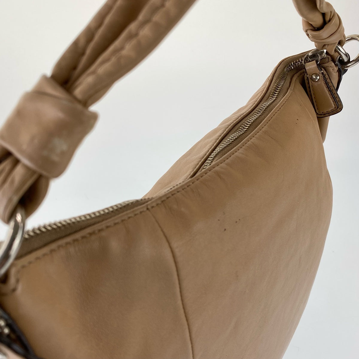 12758
COACH コーチ 2way 斜め掛け可能 ブラウン レザー C1069-14783 ホーボー ショルダーバッグ ハンドバッグ レディース AB5