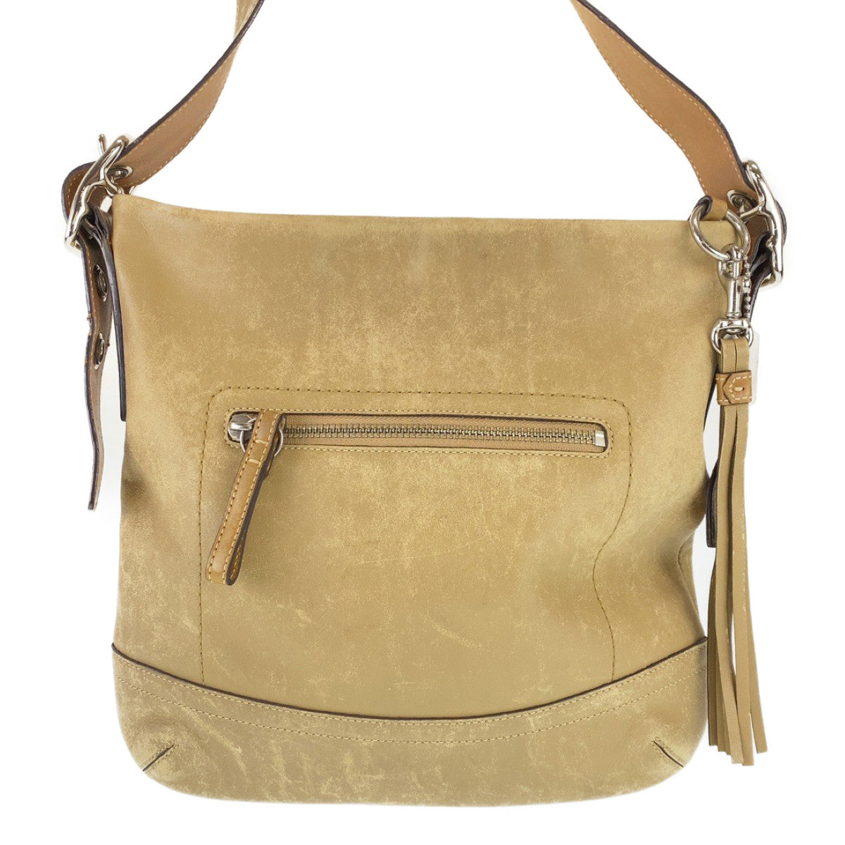 COACH コーチ 斜め掛け ベージュ ブラウン レザー 0893-F01415 ショルダーバッグ ポシェット レディース