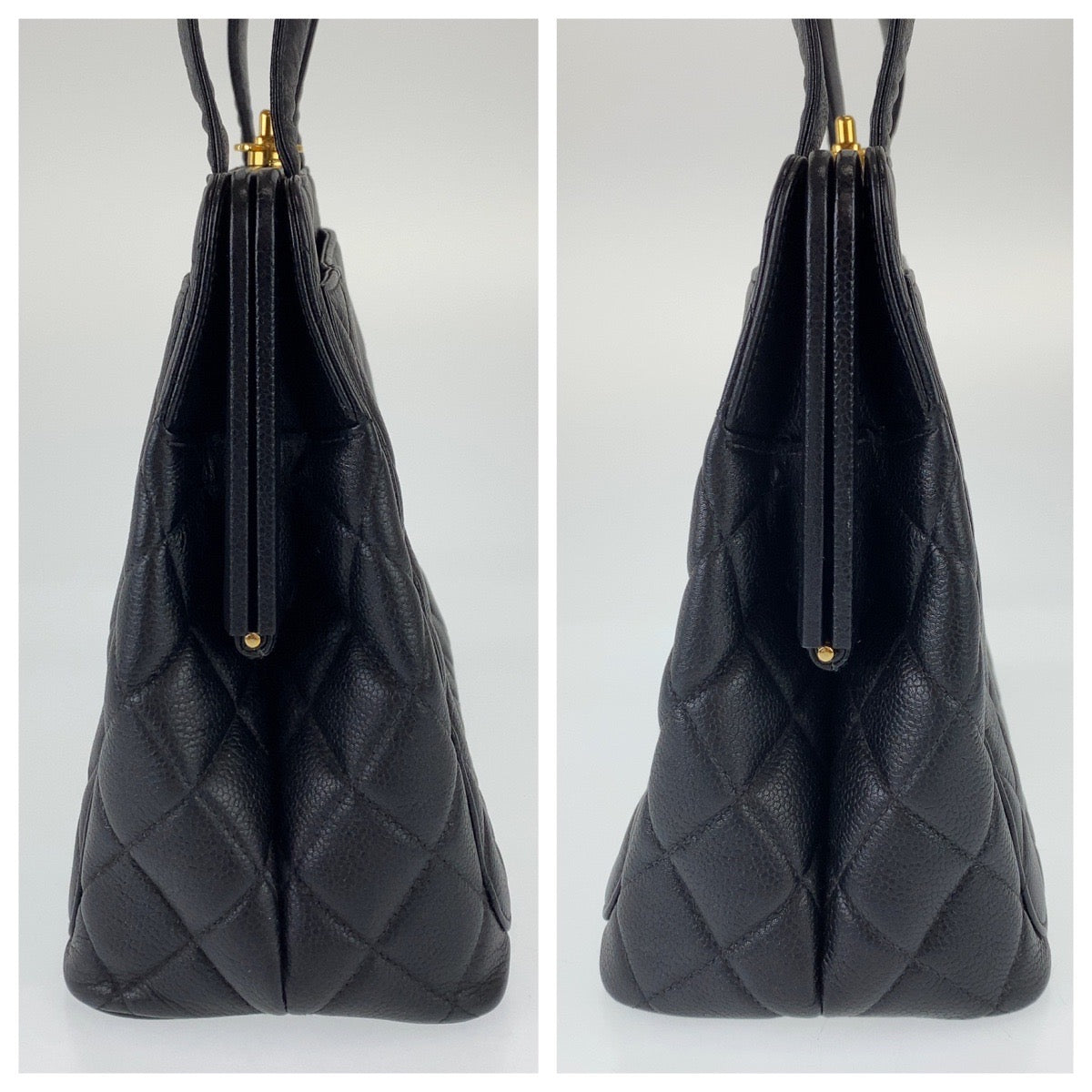 10001
CHANEL シャネル ヴィンテージ ココマーク マトラッセ ターンロック ブラック ゴールド金具 キャビアスキン / メタル トートバッグ ショルダーバッグ ハンドバッグ レディース A250