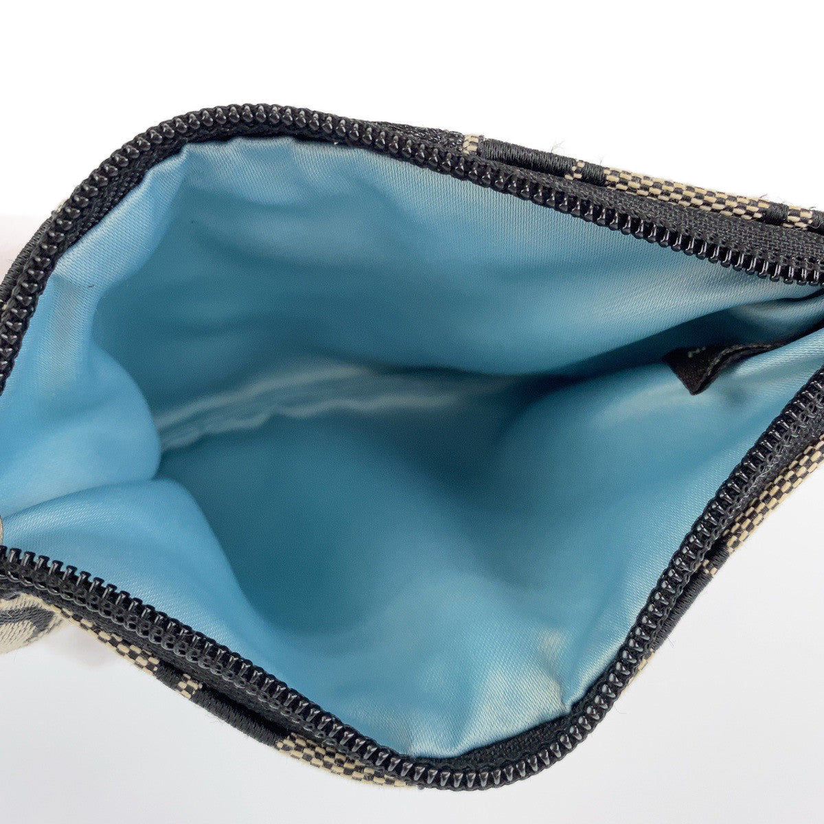 12727
COACH コーチ シグネチャー ブラック シルバー キャンバス アクセサリーポーチ リストレット レディース ABP5