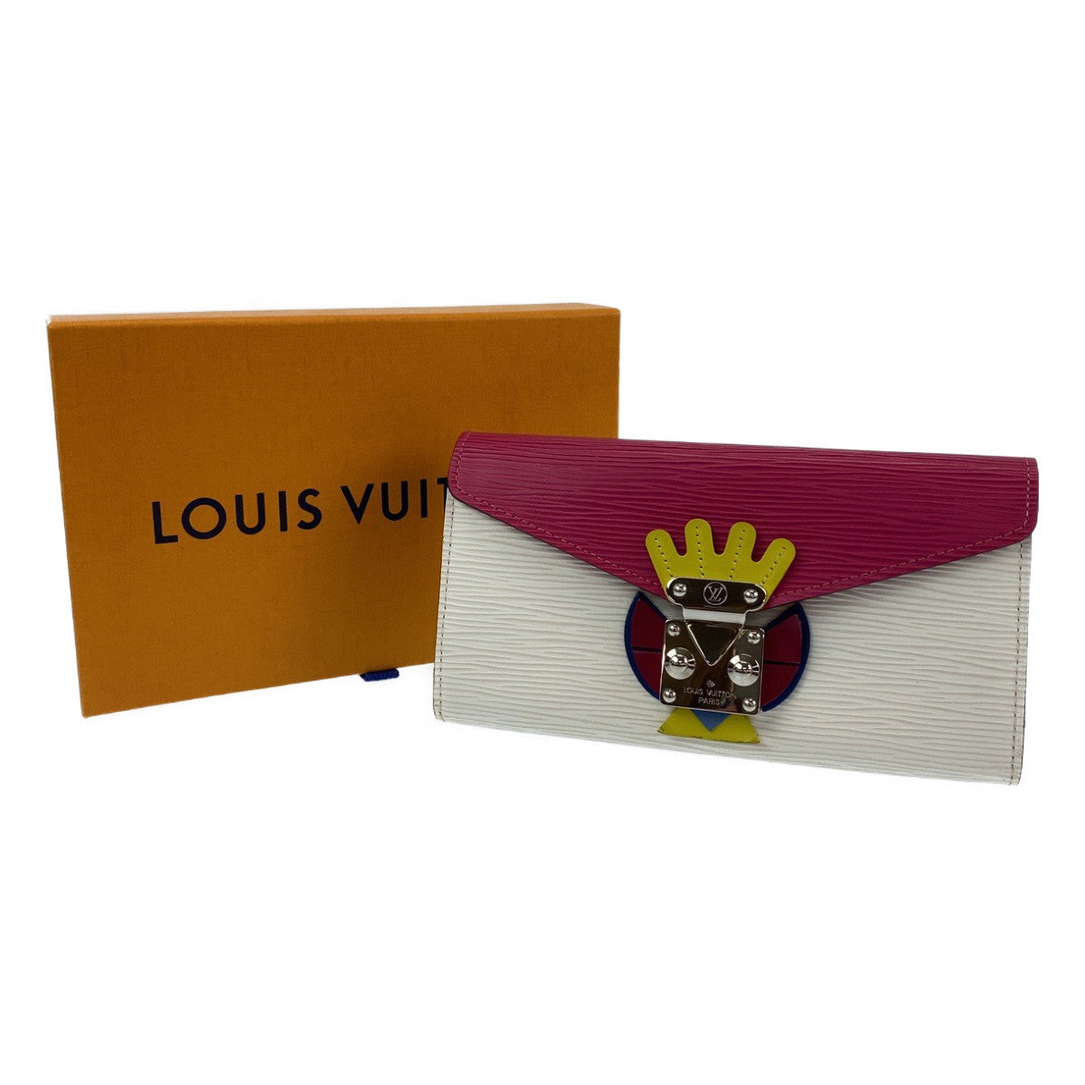 H-0030
LOUIS VUITTON ルイヴィトン エピ ポルトフォイユサラ トライバルマスク ホワイト ピンク エピレザー / レザー M60792 長財布 札入れ レディース