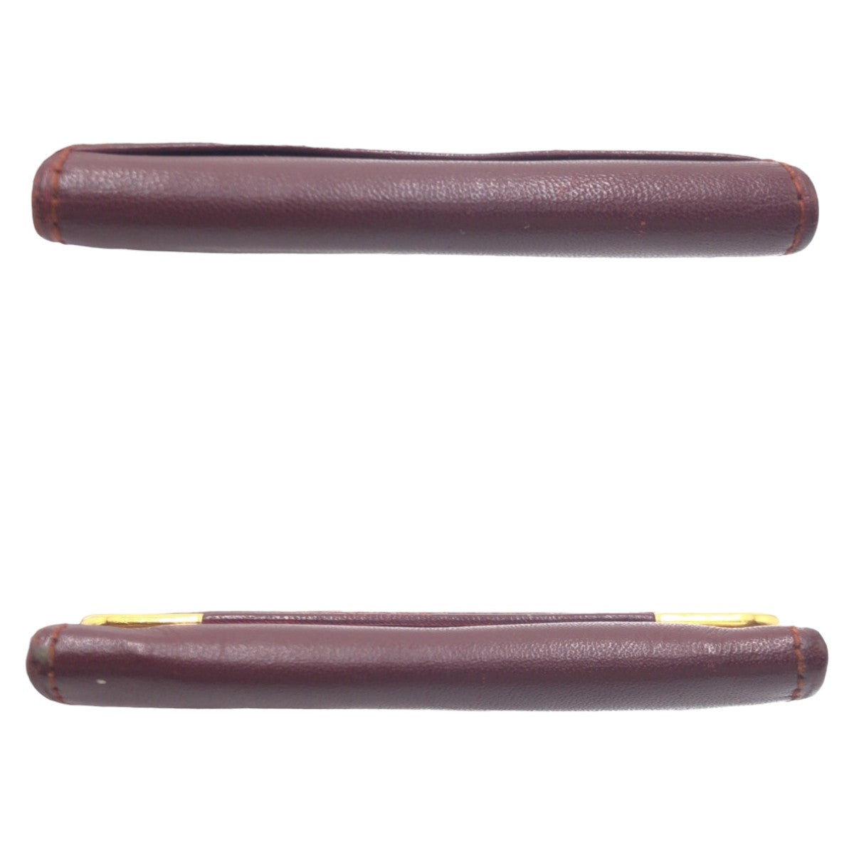 12459
CARTIER カルティエ ヴィンテージ マストライン ワインレッド ボルドー ゴールド金具 レザー コインケース 小銭入れ レディース AB5