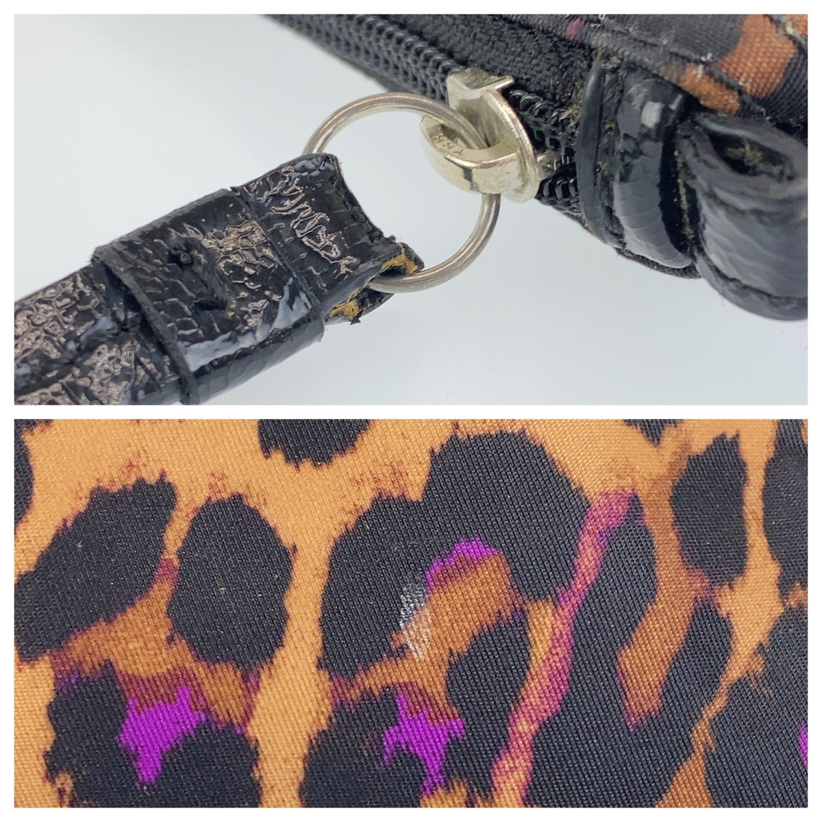 12699
COACH コーチ ブラウン ブラック パープル ナイロン / レザー ポーチ 小物入れ レディース ABP5