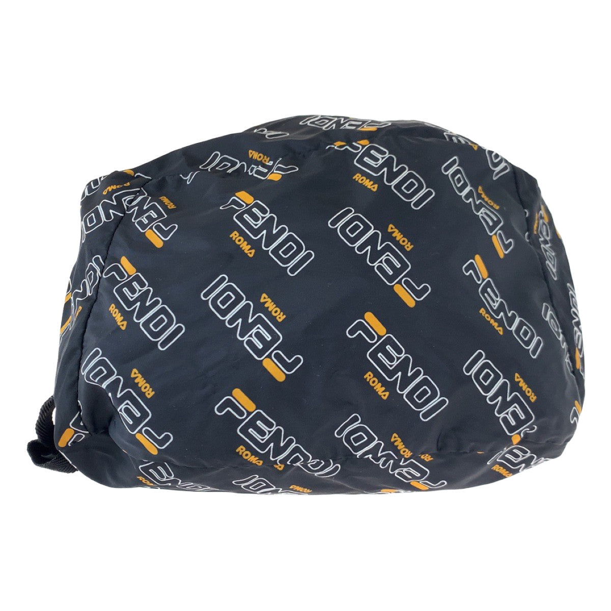 10071
FENDI フェンディ フィラコラボ 折り畳み可能 男女兼用 ポーチ付き ブラック 黒 ナイロン リュック バックパック エコバッグ レディース