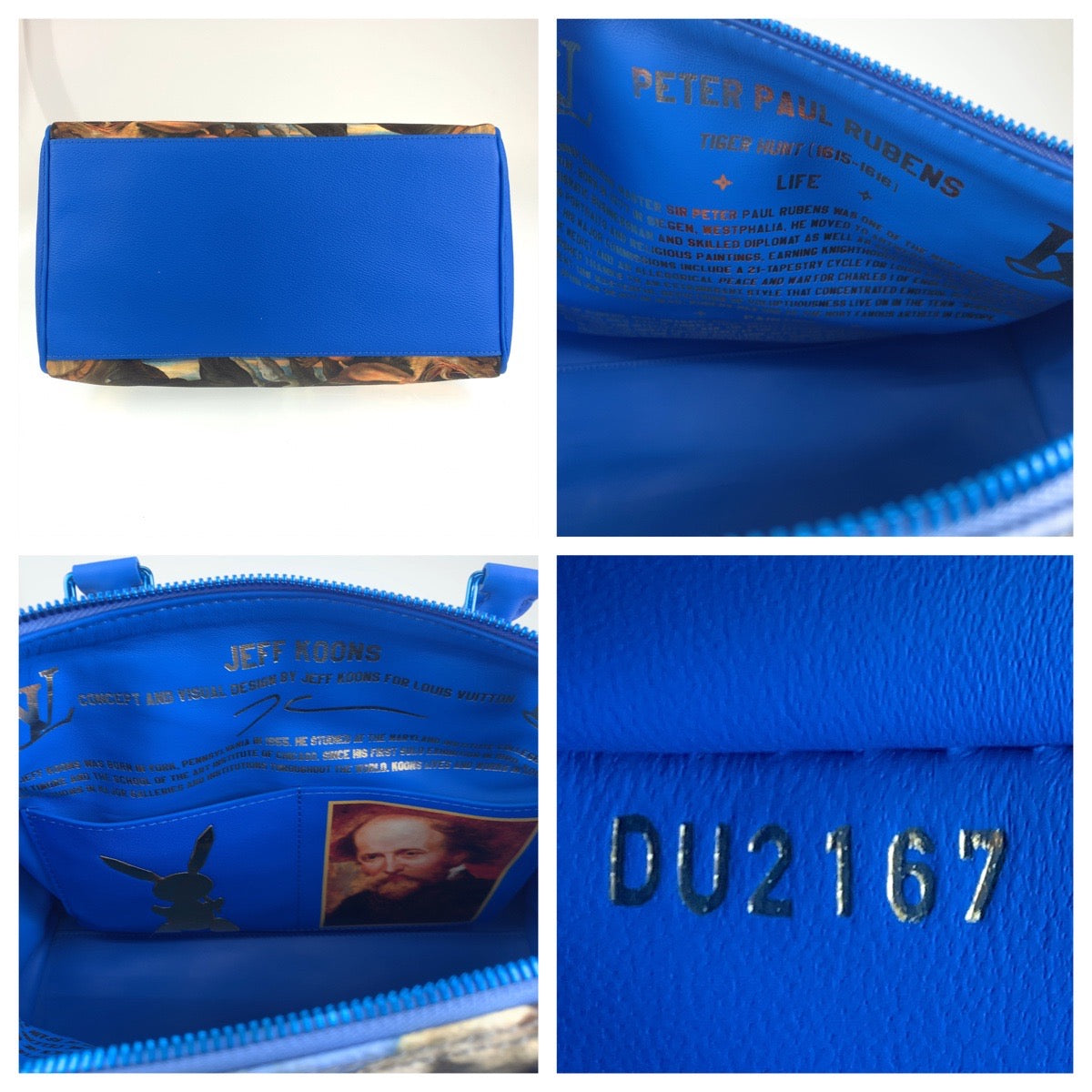 12680
LOUIS VUITTON ルイヴィトン マスターズコレクション スピーディ30 ルーベンス ジェフ クーンズ ブルー 青 PVC ハンドバッグ ミニボストンバッグ レディース N420