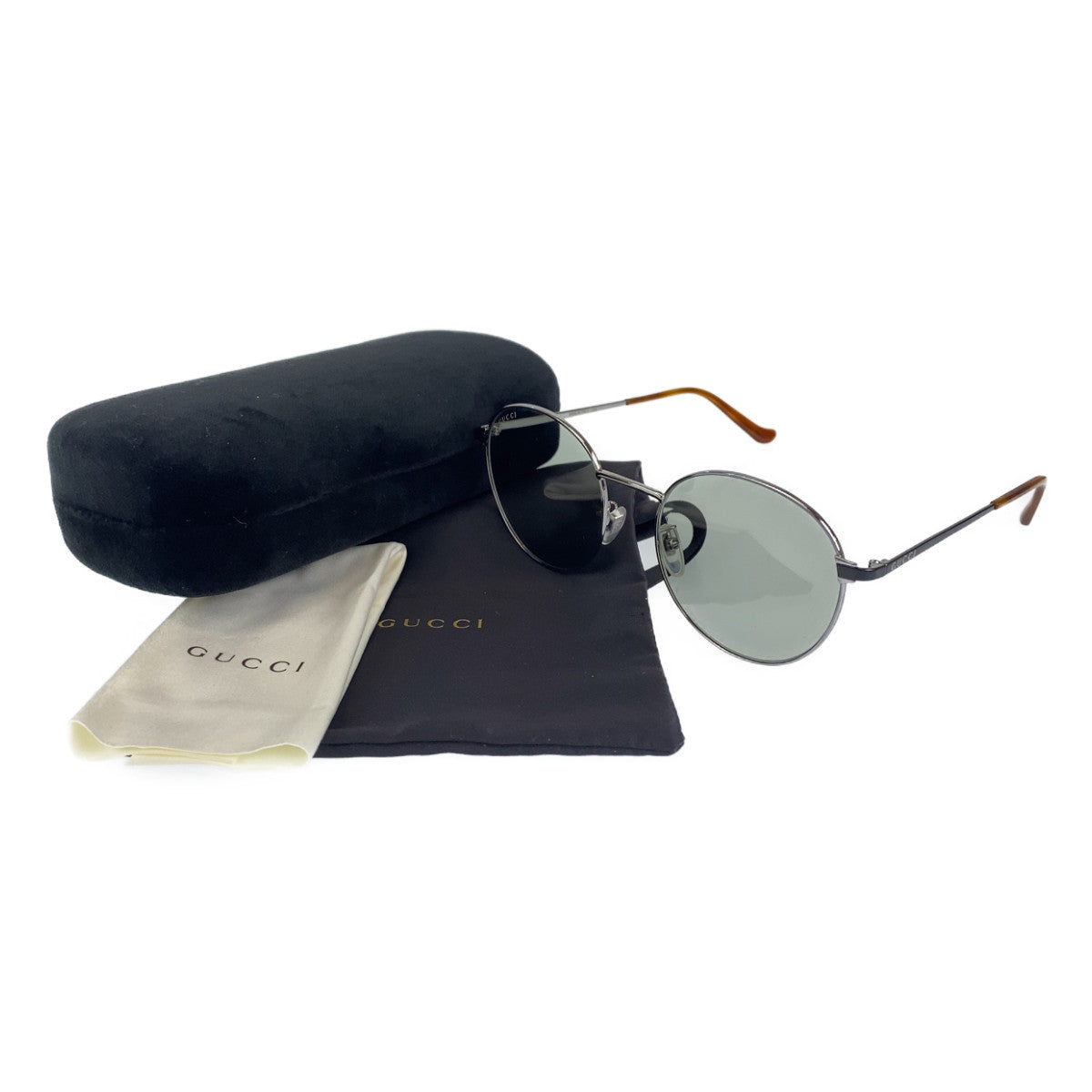 B-141
GUCCI グッチ アジアンフィット シルバー 銀 ブラウン 茶 プラスチック GG0574SK 002 55□20-150 サングラス メガネ 度なし ラウンド メンズ