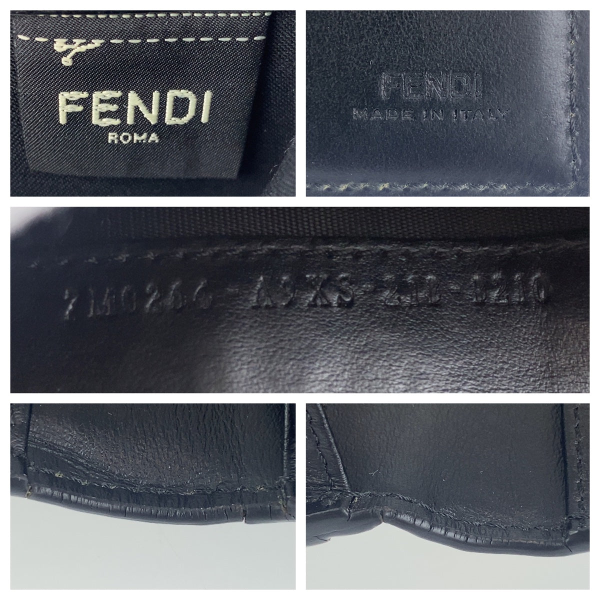 B-119
FENDI フェンディ ズッカ ダイアゴナル ブラック 黒 イエロー 黄 シルバー金具 レザー 長財布 札入れ ロングウォレット メンズ
