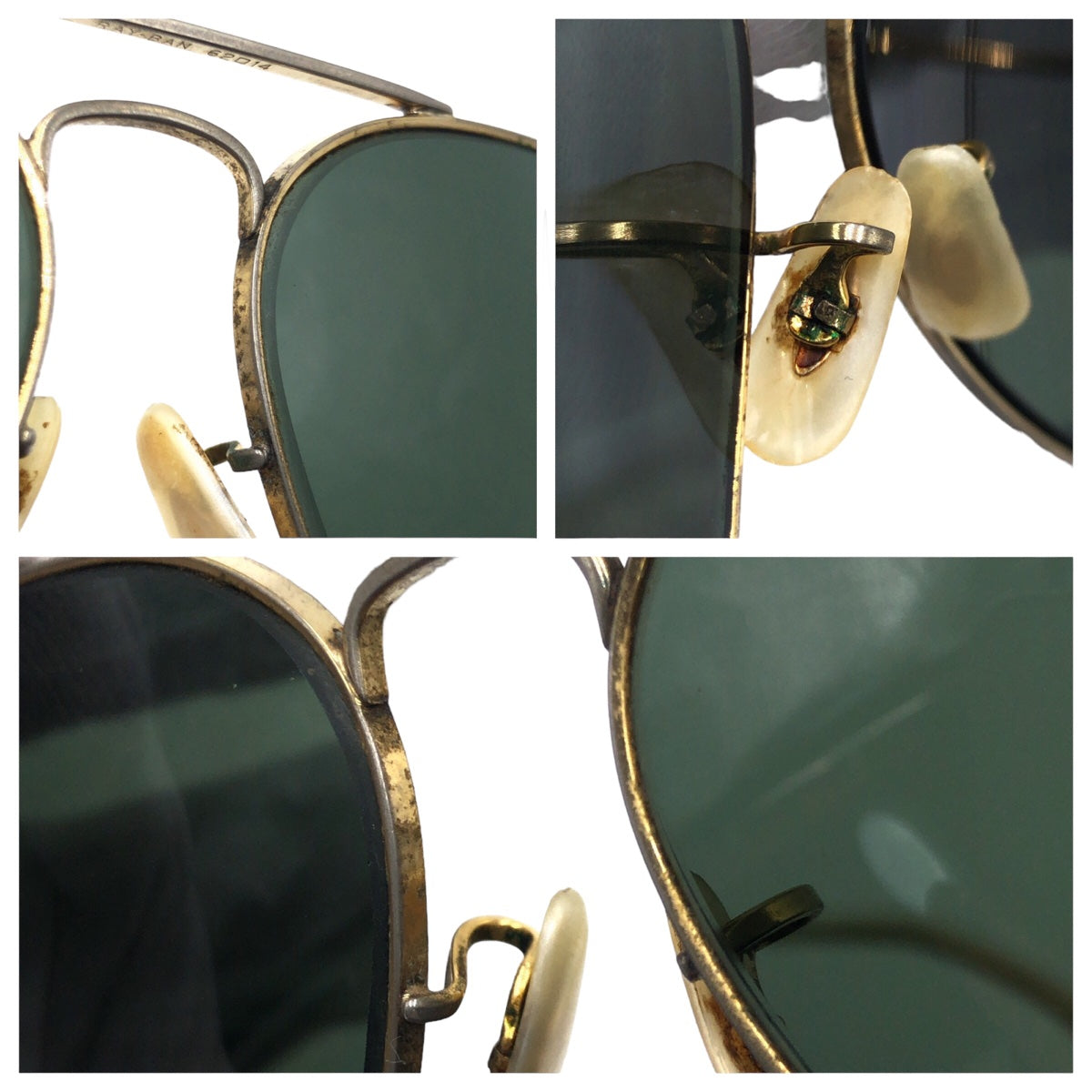 C-134
Ray-Ban レイバン B&L U.S.A アビエーター 男女兼用 ゴールド 金 ブラック 黒 ゴールド金具 メタル B&L RAY BAN 62□14 サングラス ティアドロップ メンズ