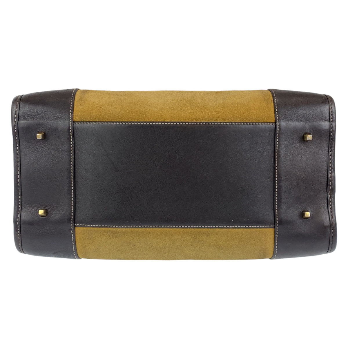 C-117
LOEWE ロエベ アマソナ ベージュ ブラウン 茶 ゴールド金具 スウェード / レザー ハンドバッグ トートバッグ レディース