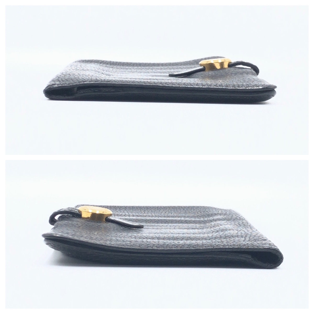 C-118
HERMES エルメス ドゴンMM 男女兼用 ブラック 黒 ゴールド金具 トゴ 札入れ ロングウォレット D刻印 メンズ