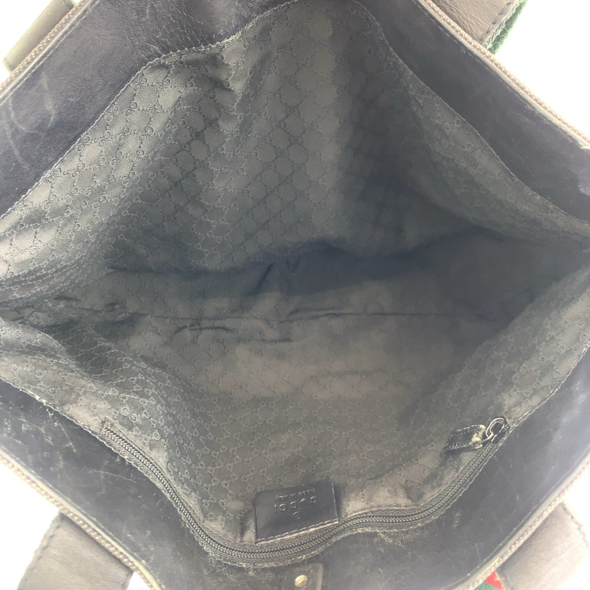 10199
GUCCI グッチ シェリーライン グレー キャンバス / レザー 73983 ハンドバッグ トートバッグ レディース