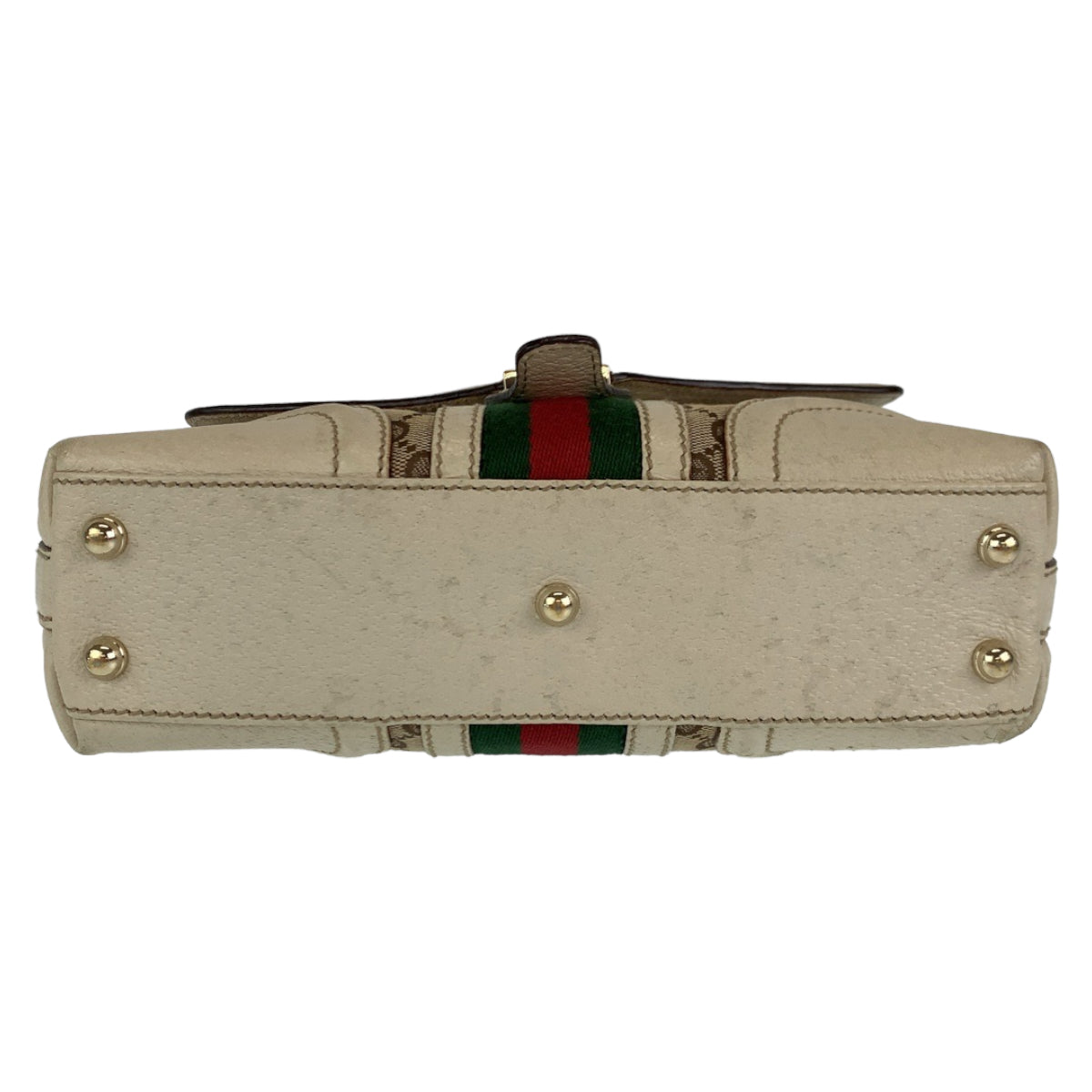 10205
GUCCI グッチ シェリーライン ベージュ ゴールド金具 GGキャンバス 斜め掛け ショルダーバッグ ポシェット レディース AB29