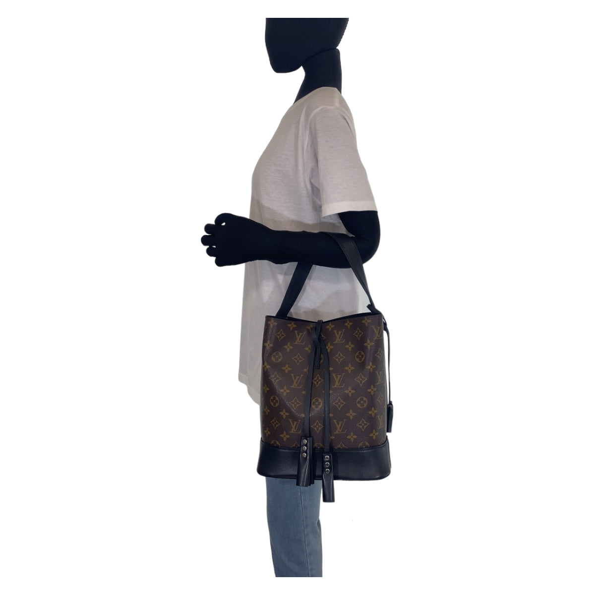 10227
LOUIS VUITTON ルイヴィトン モノグラム イドール NN14GM ブラウン ブラック シルバー金具 PVC M94542 ショルダーバッグ ハンドバッグ レディース