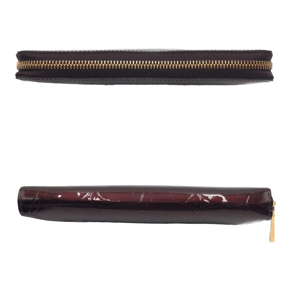 10228
LOUIS VUITTON ルイヴィトン モノグラム ヴェルニ ジッピーウォレット アマラント ゴールド金具 パテントレザー M93522 長財布 ラウンドジップ レディース