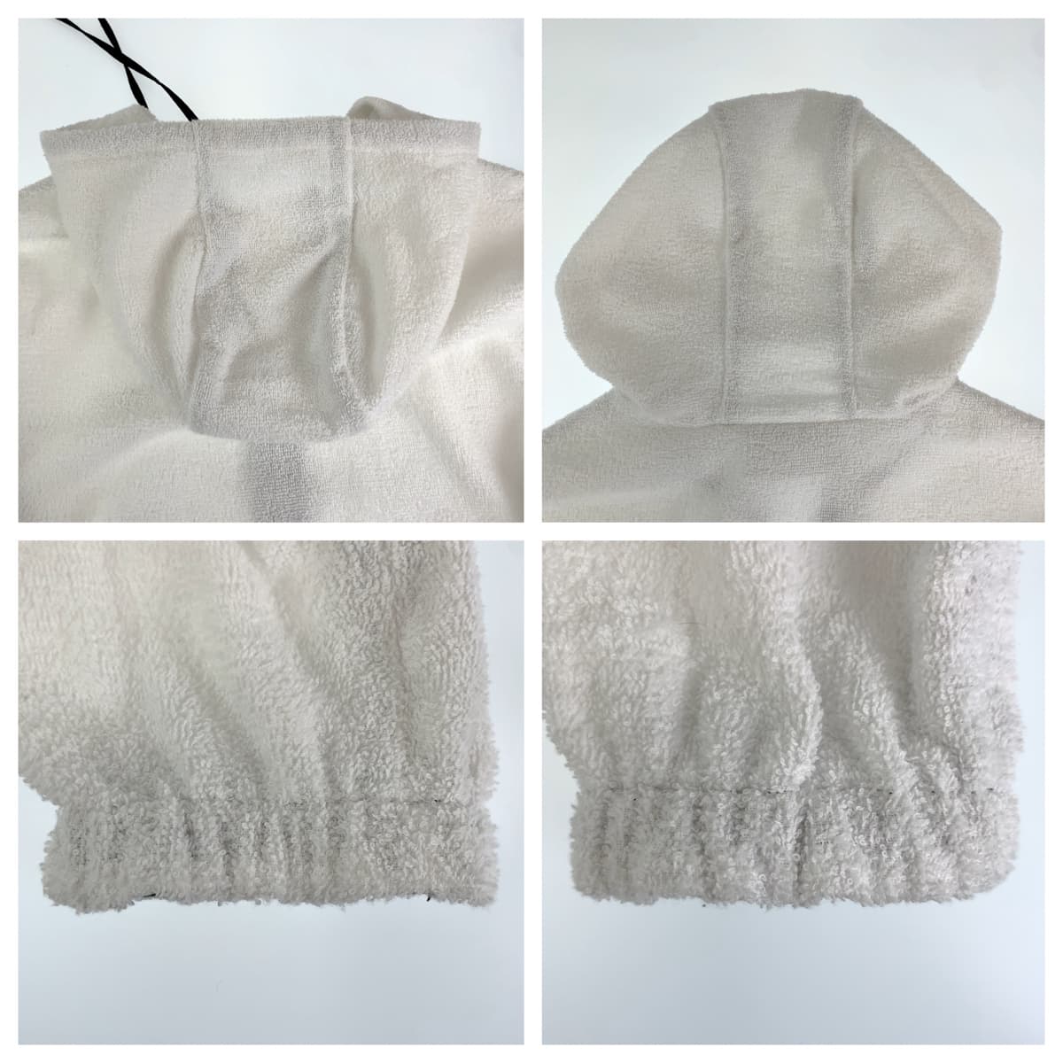 H-00315
PRADA プラダ テリークロス ジャケット サイズ48 ホワイト 白 コットン / キュプラ パーカー フーディー メンズ