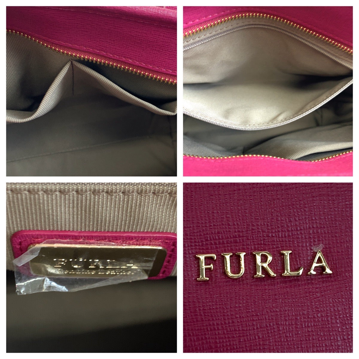 12654
Furla フルラ サリー ピンク パープル レザー トートバッグ ハンドバッグ 2way ショルダーバッグ レディース