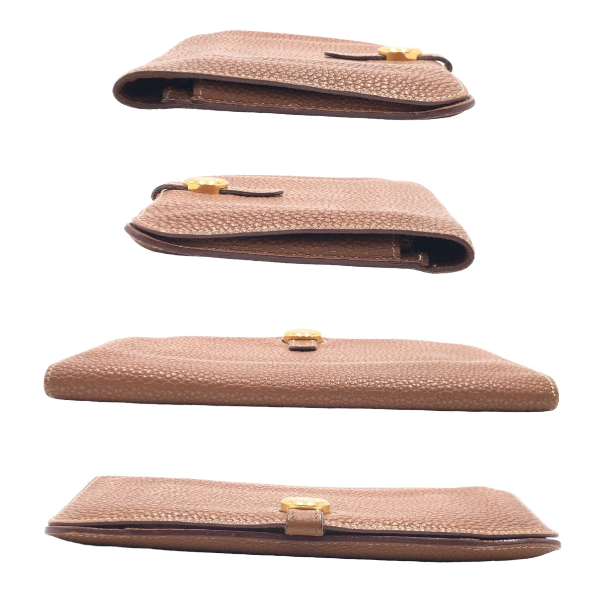 10276
HERMES エルメス ドゴンGM デュオ アルザン ゴールド金具 トゴ 長財布 ロングウォレット □E刻印 レディース