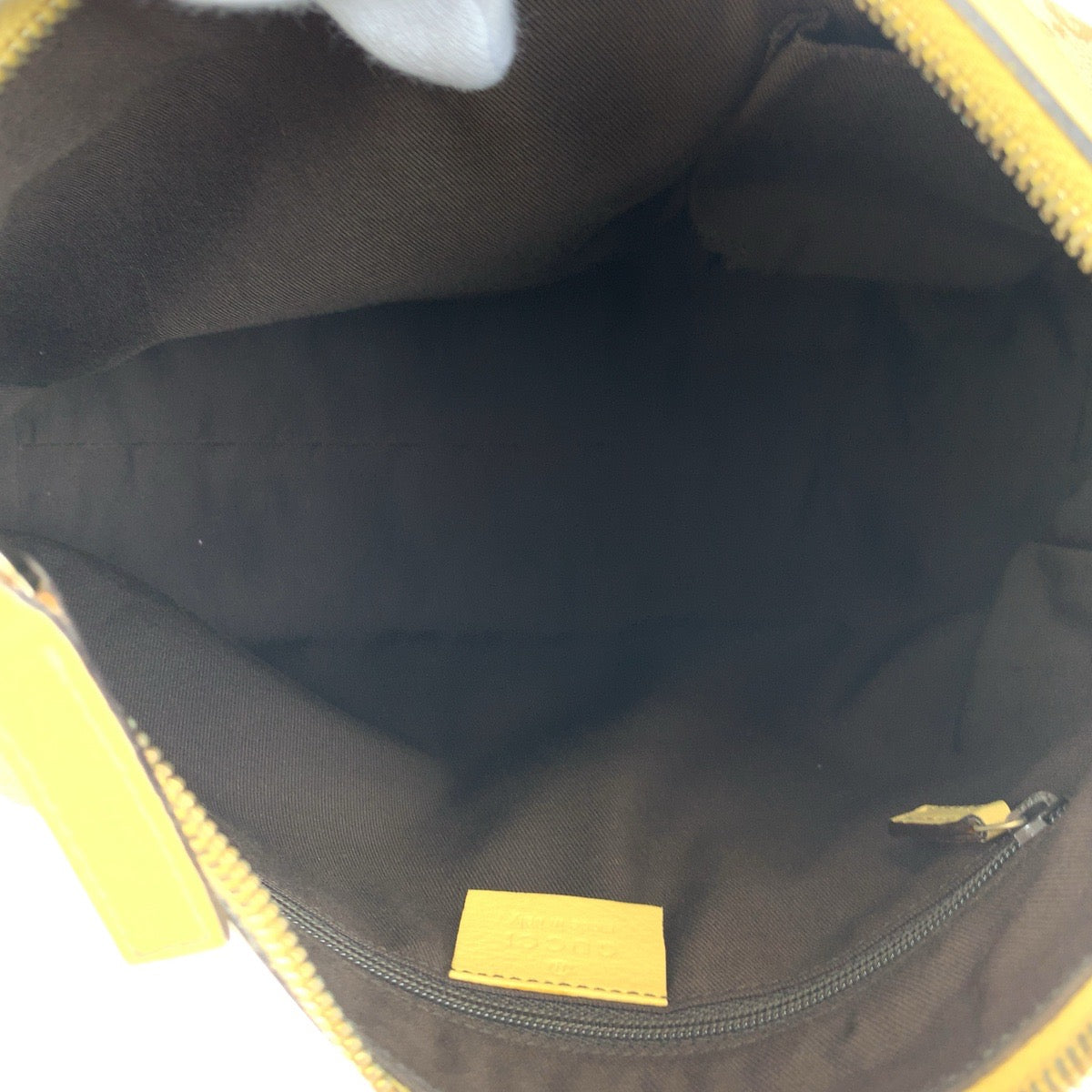 H-00459
GUCCI グッチ アビー ベージュ イエロー 黄 GGキャンバス / レザー 190525 ショルダーバッグ ハンドバッグ レディース