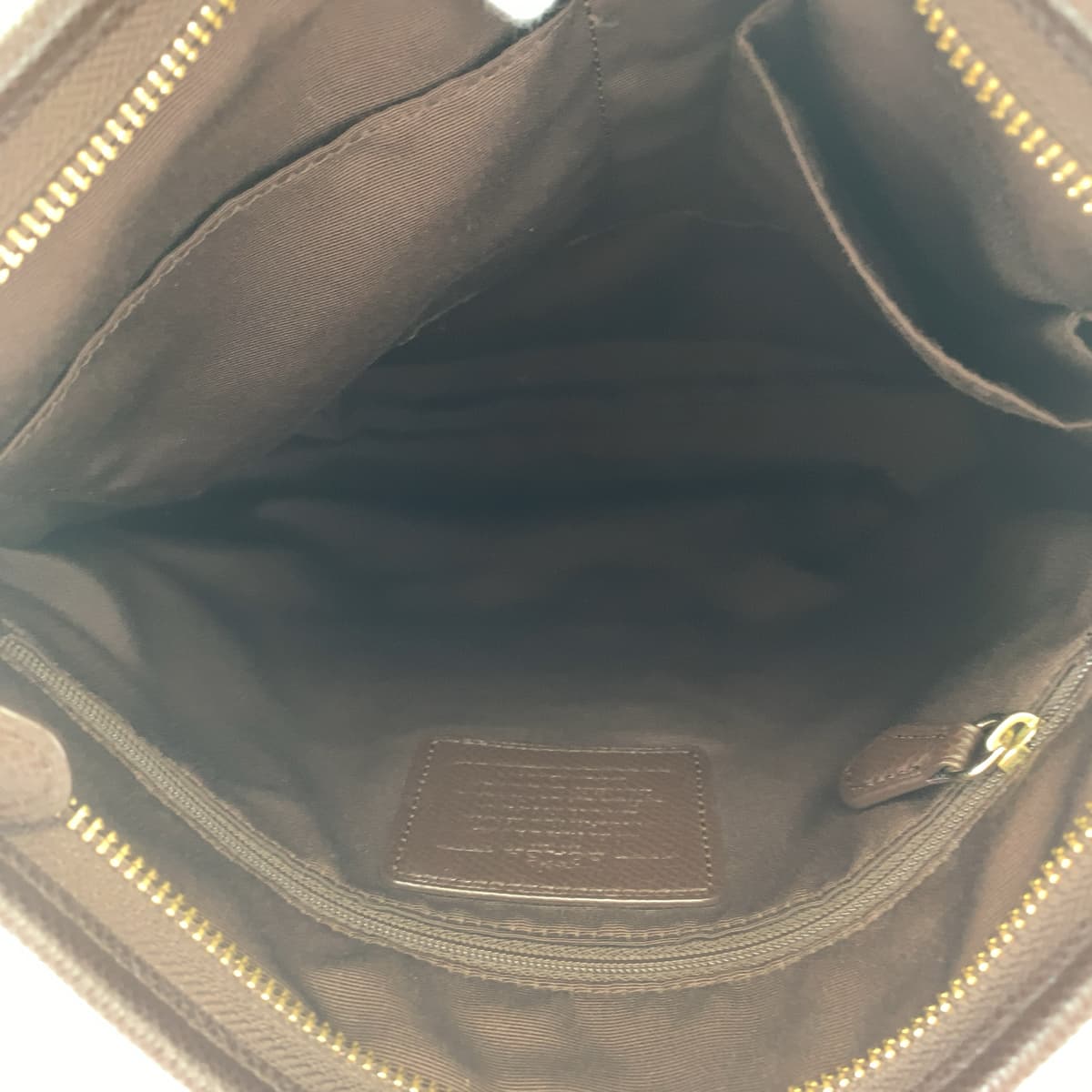 12587
COACH コーチ シグネチャー ブラウン キャンバス / レザー F55363 ショルダーバッグ ポシェット 斜め掛け可能 レディース