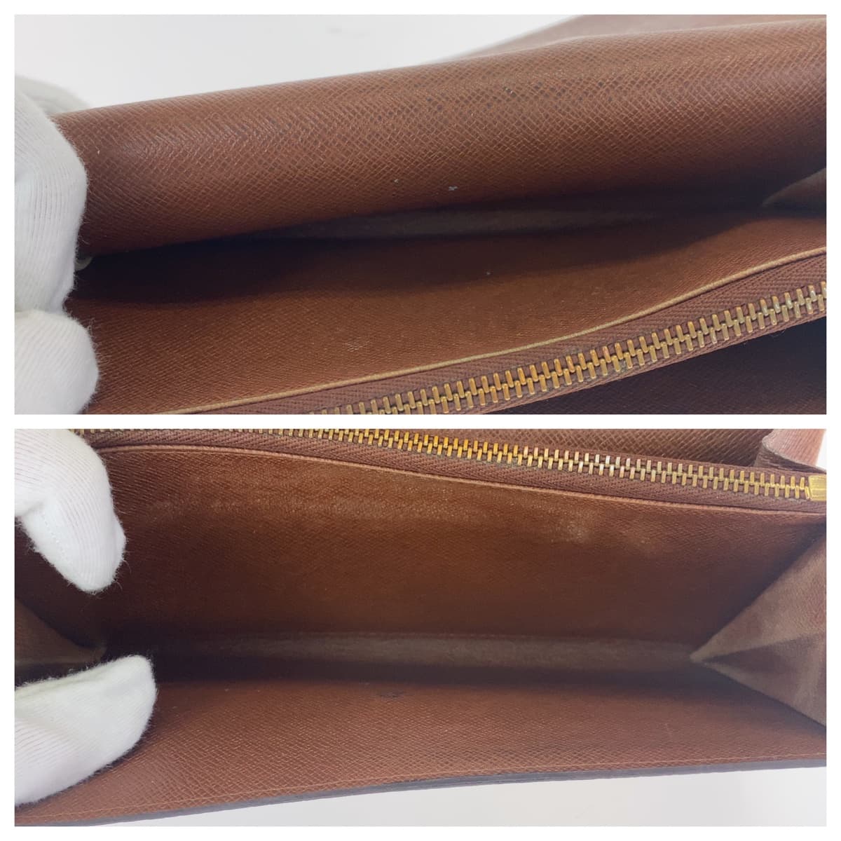 LOUIS VUITTON Vintage Monogram Porte Monnaie Credit Portefeuille Sarah Brown PVC M61723 Long Wallet Men's