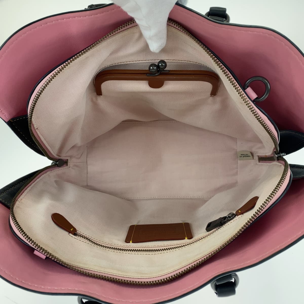 COACH コーチ ブラック 黒 レザー 59132 ショルダーバッグ トートバッグ 2way レディース