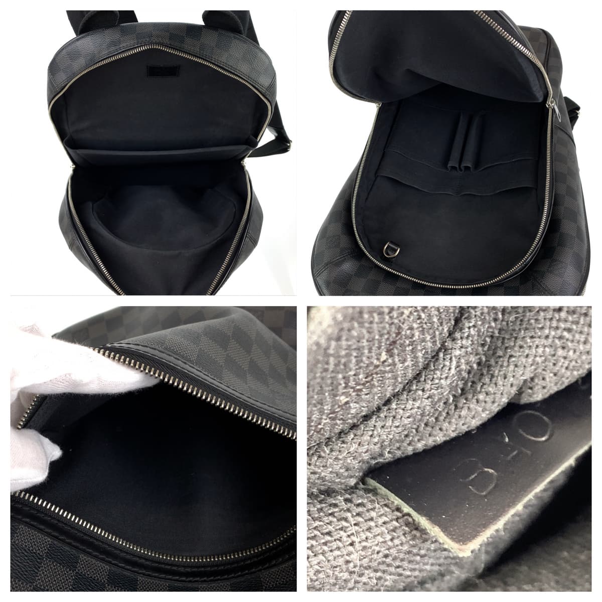 LOUIS VUITTON ルイヴィトン ダミエ・グラフィット ミカエル 黒 ブラック シルバー金具 PVC N58024 リュック バックパック メンズ