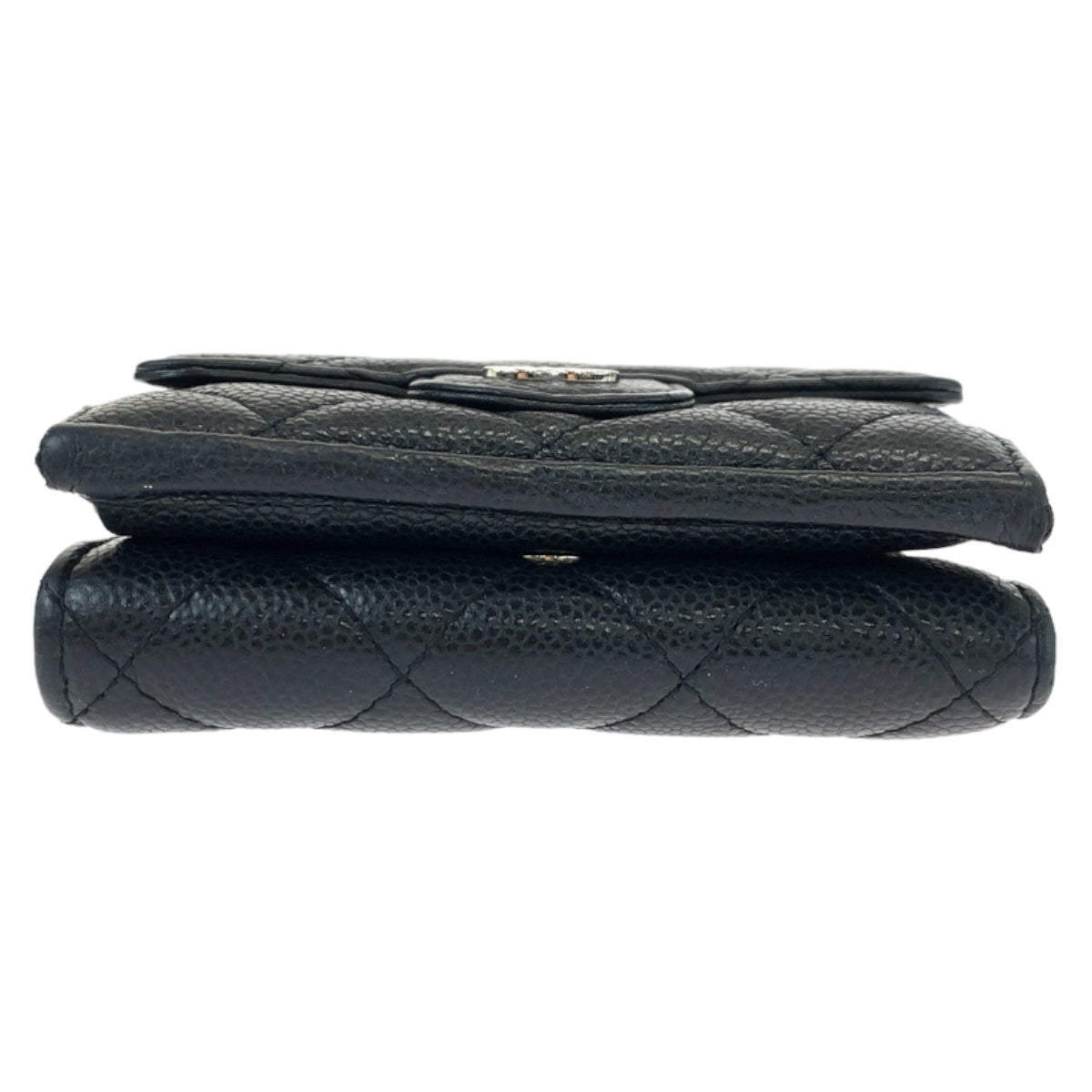 H-00570
CHANEL シャネル マトラッセ ココマーク ブラック 黒 シルバー金具 キャビアスキン AP0230 三つ折り財布 コンパクトウォレット レディース
