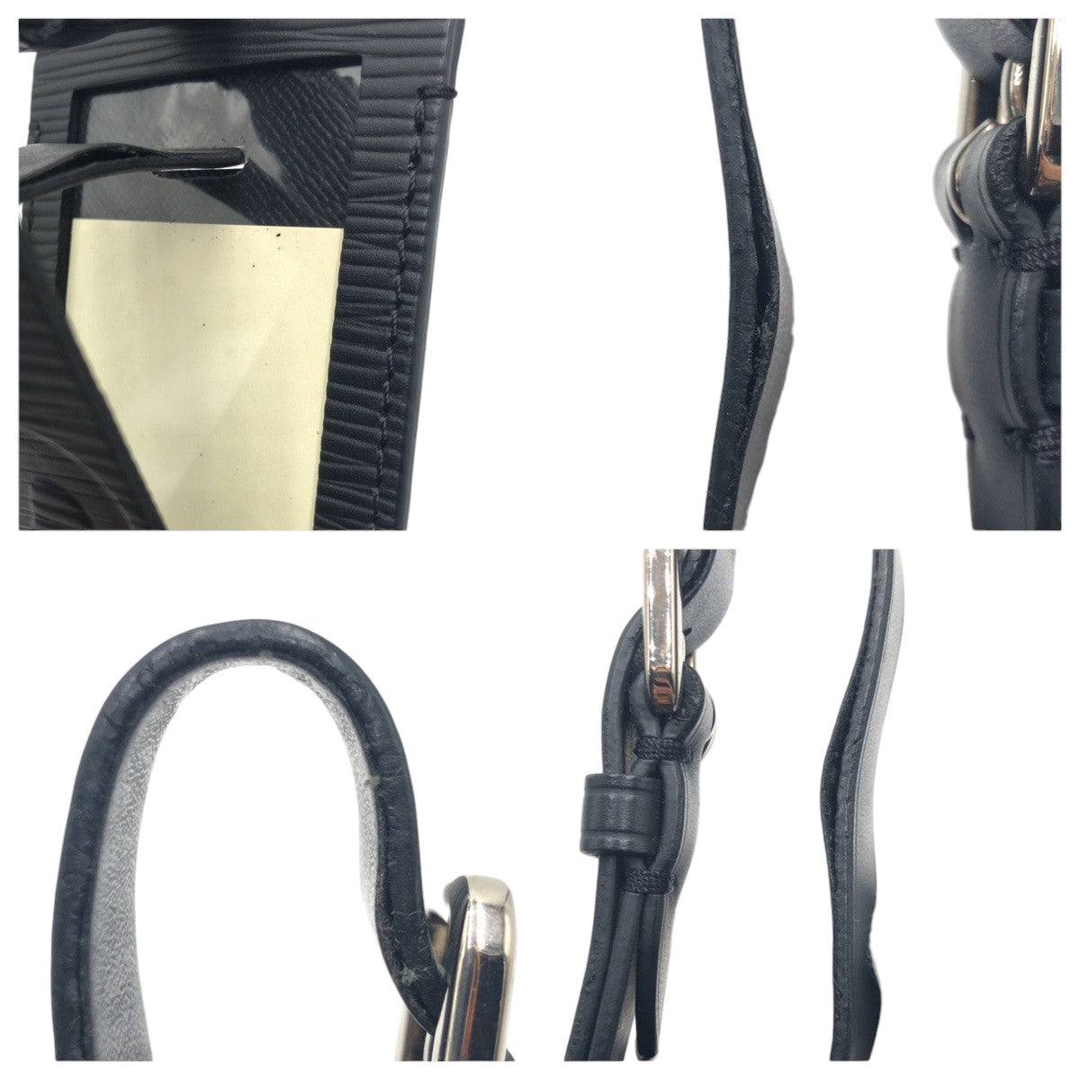 LOUIS VUITTON ルイヴィトン 17AW LV×Supreme コラボ ブラック 黒 シルバー金具 レザー M67726 ネームタグ ラゲッジタグ メンズ