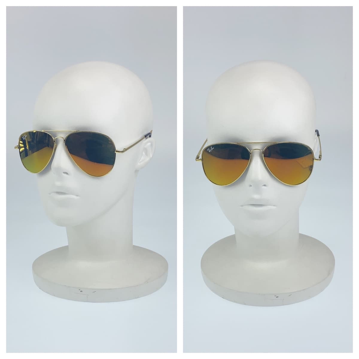 12545
Ray-Ban レイバン アビエーター ゴールド ブラック メタル サングラス ミラーレンズ ティアドロップ メンズ