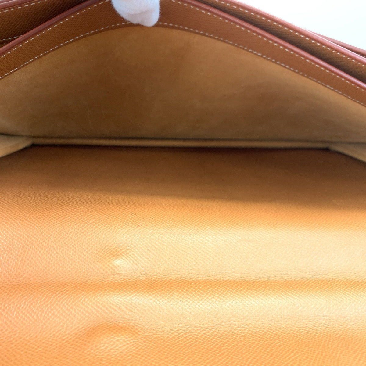 HERMES エルメス サックアデペッシュ41 ゴールド ブラウン 茶 レザー / クシュベル ビジネスバッグ ブリーフバッグ メンズ