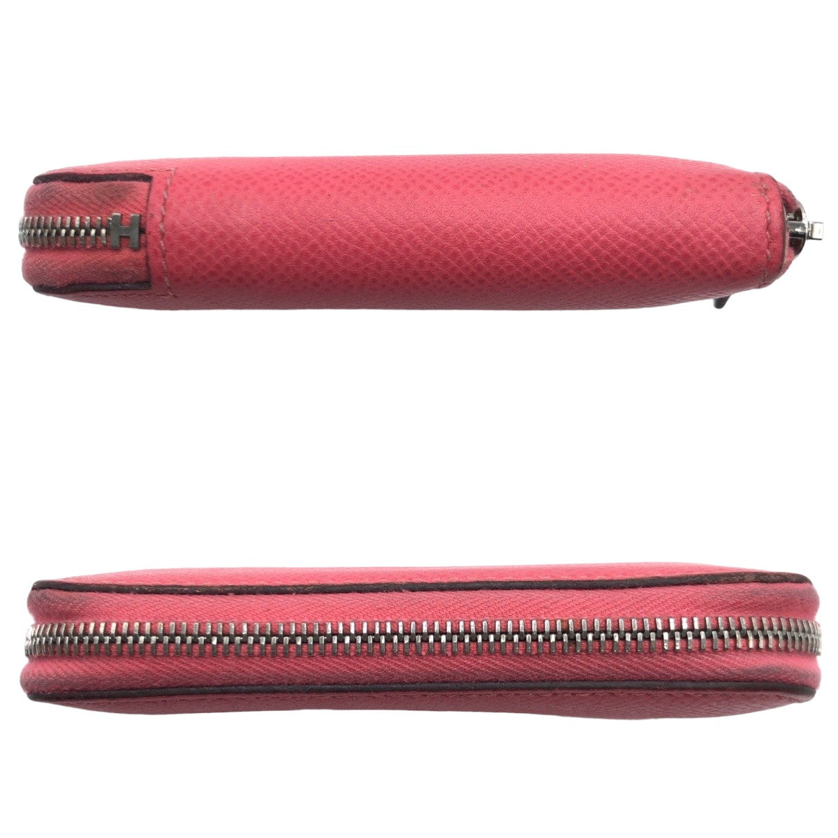 10580
HERMES エルメス アザップ シルクインコンパクト ピンク ローズアザレ シルバー金具 ヴォーエプソン 折財布 コンパクトウォレット D刻印 レディース