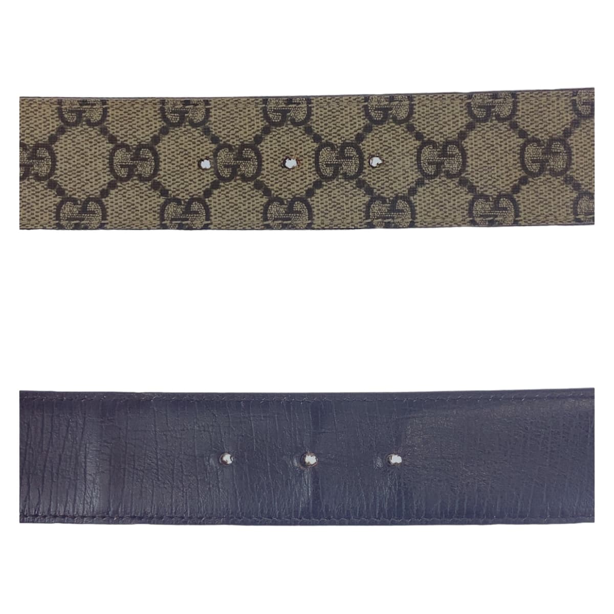 10590
GUCCI グッチ インターロッキング GGバックル ベージュ ブラウン シルバー金具 GGスプリームキャンバス / レザー ベルト バックル メンズ