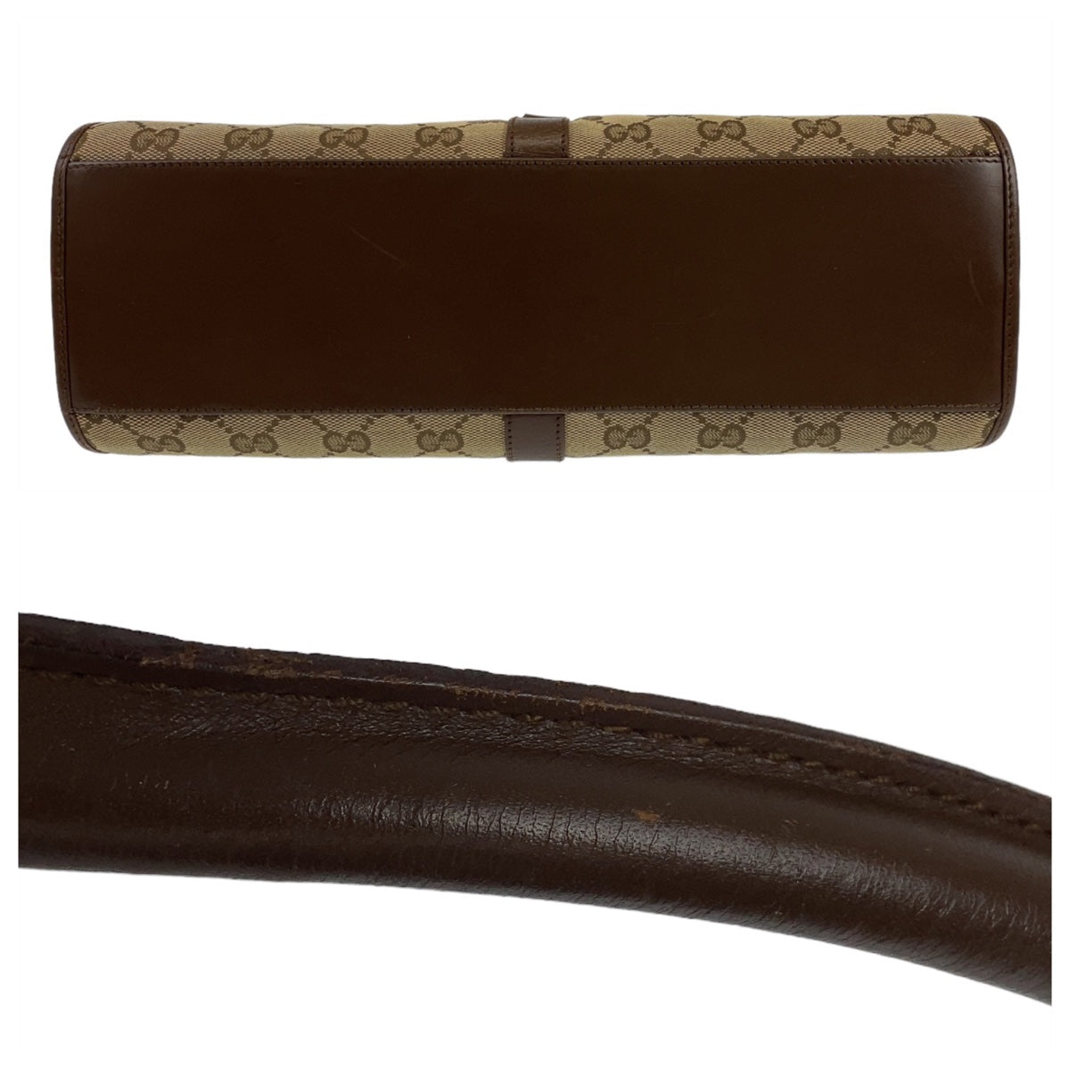 GUCCI グッチ ジャッキー ブラウン 茶 ベージュ シルバー金具 GGキャンバス / レザー 0021067 ワンショルダーバッグ 肩掛け レディース